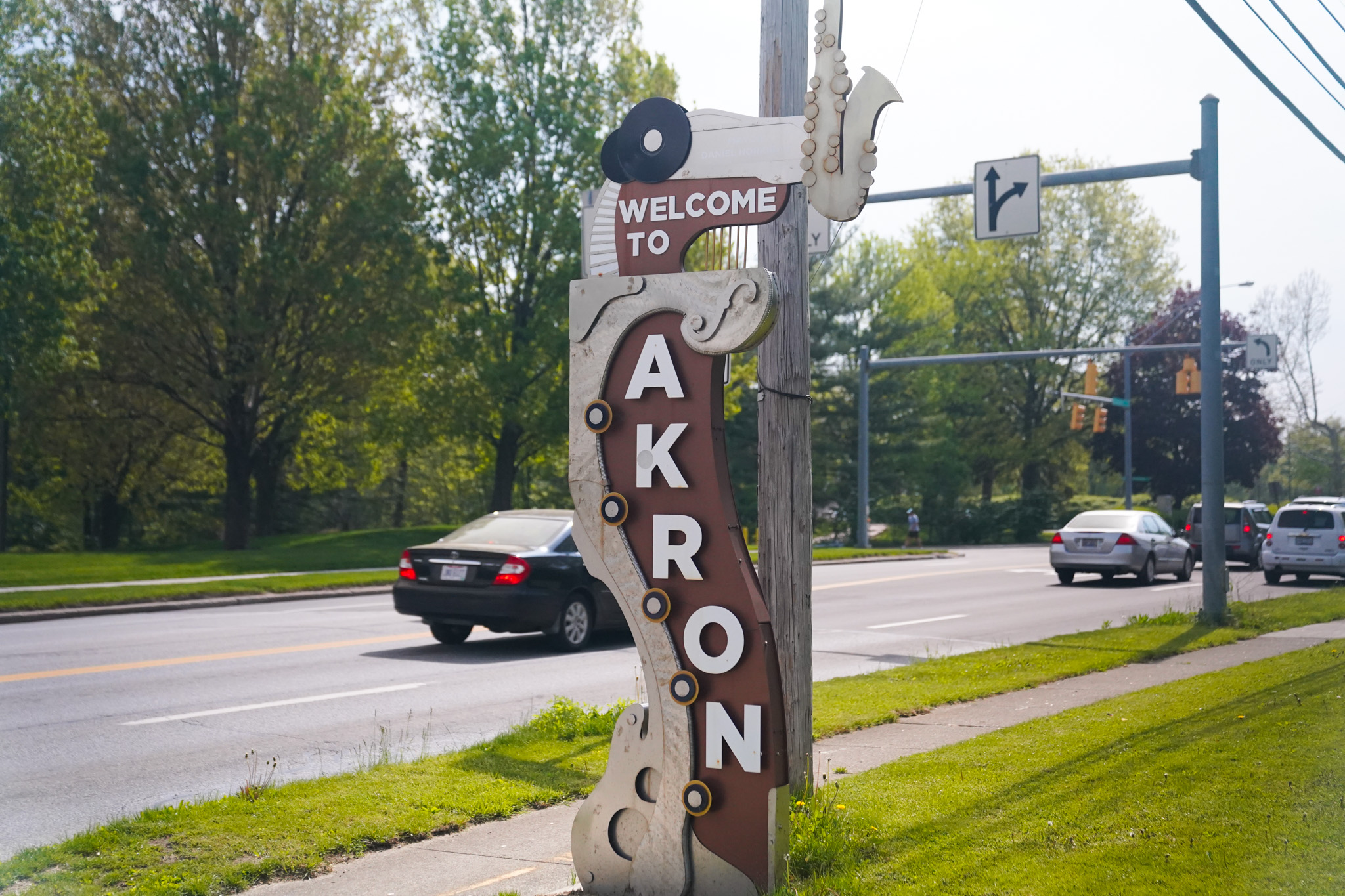 West Akron Welcome Sign